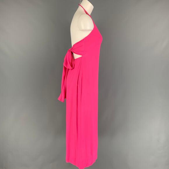 THREE GRACES Size S Pink Viscose Halter Shift Dress - Picture 2 of 6